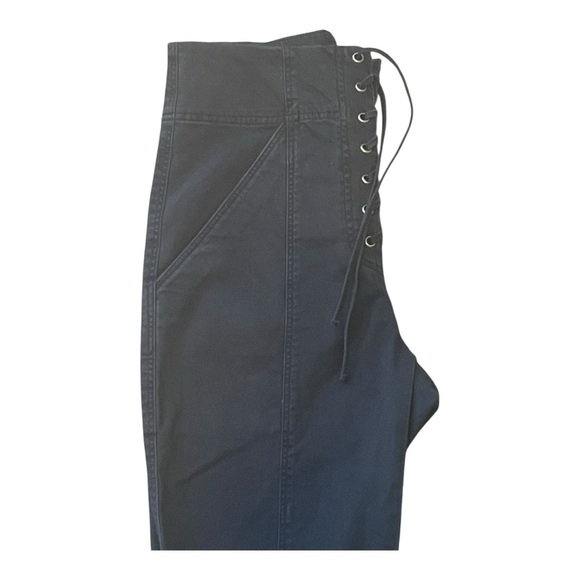 A.L.C Black Lace-Up Skinny Pants Size 4 - Picture 8 of 11